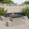 vidaXL Sada zahradních pohovek s polštářem 9 pcs Světle šedá polyratan
