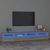 vidaXL TV skříňka s LED osvětlením šedá sonoma 240x35x40 cm
