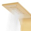 vidaXL Panelový sprchový systém nerezová ocel 201 zlatý zaoblený