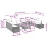vidaXL Sada zahradních pohovek s polštářem 11 pcs béžová a světle šedá