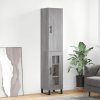 vidaXL Skříň highboard šedá sonoma 34,5 x 34 x 180 cm kompozitní dřevo