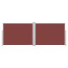 vidaXL Zatahovací boční markýza / zástěna hnědá 120 x 1000 cm