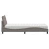 vidaXL Postel s matrací Hanko taupe 90 x 190 cm textil
