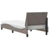 vidaXL Postel s matrací Hanko taupe 90 x 190 cm textil