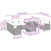 vidaXL Sada zahradních pohovek s polštářem 11 pcs Šedá