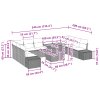 vidaXL Sada zahradních pohovek s polštářem 11 pcs Šedá a hnědá