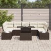 vidaXL Sada zahradních pohovek s polštářem 8 pcs Hnědá a krémová