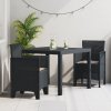 vidaXL Zahradní jídelní souprava 3 pcs Antracit Ratan Polt