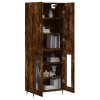 vidaXL Skříň highboard kouřový dub 69,5 x 34 x 180 cm kompozitní dřevo