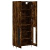 vidaXL Skříň highboard kouřový dub 69,5 x 34 x 180 cm kompozitní dřevo
