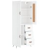 vidaXL Skříň highboard bílá 69,5 x 34 x 180 cm kompozitní dřevo