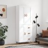 vidaXL Skříň highboard bílá 69,5 x 34 x 180 cm kompozitní dřevo