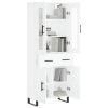 vidaXL Skříň highboard bílá 69,5 x 34 x 180 cm kompozitní dřevo