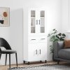 vidaXL Skříň highboard bílá 69,5 x 34 x 180 cm kompozitní dřevo