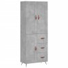 vidaXL Skříň highboard betonově šedá 69,5x34x180 cm kompozitní dřevo