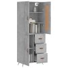 vidaXL Skříň highboard betonově šedá 69,5x34x180 cm kompozitní dřevo