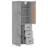 vidaXL Skříň highboard betonově šedá 69,5x34x180 cm kompozitní dřevo