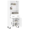 vidaXL Skříň highboard bílá 69,5 x 34 x 180 cm kompozitní dřevo