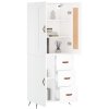 vidaXL Skříň highboard bílá 69,5 x 34 x 180 cm kompozitní dřevo