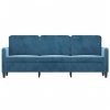 vidaXL 3místná pohovka modrá 180 cm samet