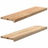 vidaXL Nášlapy na schody 2 ks neošetřené 100x25x2 cm masivní dub