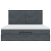 vidaXL Osmanský rám postele s matracíes tmavě šedá 160x200cm samet