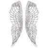 vidaXL Socha křídel Stříbrná 31 x 5 x 91 cm Hliník