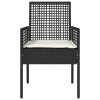 vidaXL Zahradní křeslo 2 pcs Černá 53 x 60 x 85cm polyratan