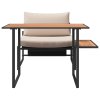 vidaXL Zahradní jídelní souprava 2 pcs Taupe Ocel