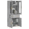 vidaXL Skříň highboard betonově šedá 69,5x34x180 cm kompozitní dřevo