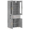 vidaXL Skříň highboard betonově šedá 69,5x34x180 cm kompozitní dřevo