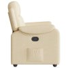 vidaXL Polohovací křeslo krémové textil