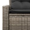 vidaXL Zahradní sofa s polštářem Šedá 123 x 62 x 69cm polyratan