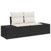 vidaXL Zahradní sofa Černá 123 x 62 x 69cm polyratan