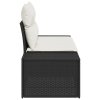 vidaXL Zahradní sofa Černá 123 x 62 x 69cm polyratan