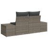 vidaXL Zahradní sofa s polštářem Šedá 184 x 62 x 69 cm polyratan