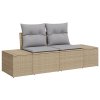 vidaXL Zahradní sofa Béžová 123 x 62 x 69cm polyratan