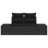 vidaXL Zahradní sofa Černá 123 x 62 x 69cm polyratan