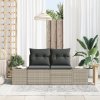vidaXL Zahradní sofa Šedá 123 x 62 x 69cm polyratan