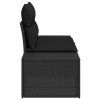vidaXL Zahradní sofa s polštářem Černá 184 x 62 x 69 cm polyratan