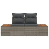 vidaXL Zahradní sofa Šedá 184 x 62 x 85cm polyratan