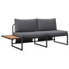 vidaXL Zahradní sofa s polštářem Hnědá 200.5 x 70 x 85.5cm kov