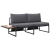vidaXL Zahradní sofa s polštářem Hnědá 200.5 x 70 x 85.5cm kov