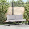 vidaXL Zahradní sofa s polštářem Světle šedá 200,5 x 70 x 85,5 cm Ocel