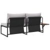 vidaXL Zahradní sofa s polštářem Světle šedá 200,5 x 70 x 85,5 cm Ocel