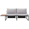 vidaXL Zahradní sofa s polštářem Hnědá 200.5 x 70 x 85.5cm kov