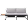 vidaXL Zahradní sofa s polštářem Světle šedá 200,5 x 70 x 85,5 cm Ocel