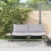 vidaXL Zahradní sofa s polštářem Světle šedá 200,5 x 70 x 85,5 cm Ocel