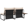 vidaXL Zahradní sofa 2-Počet míst Taupe Ocel