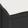 vidaXL Zahradní jídelní souprava Černá polyratan